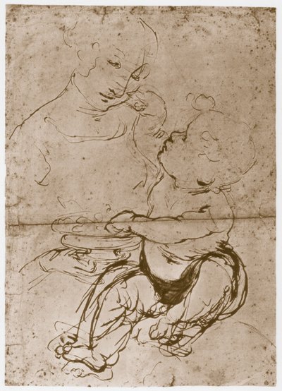 フルーツプレートのマドンナ、1480-82 作： Leonardo da Vinci