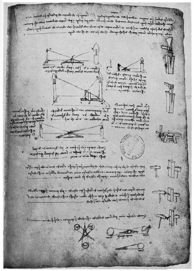 光学研究、1954年後半または16世紀初頭。 作： Leonardo da Vinci