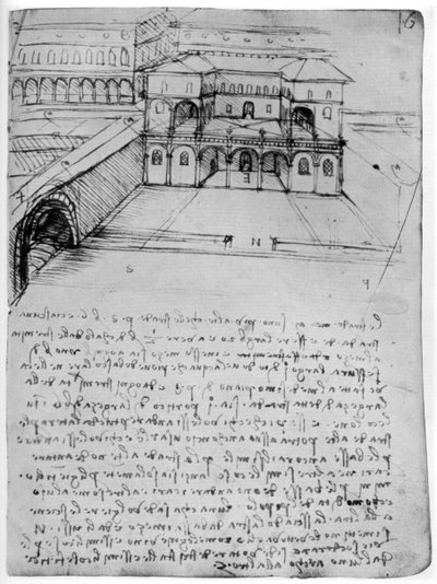 理想的な都市の計画、1488〜1490、1954年。 作： Leonardo da Vinci