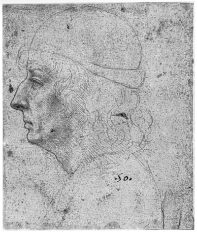 15世紀の男の肖像画、1954年。 作： Leonardo da Vinci