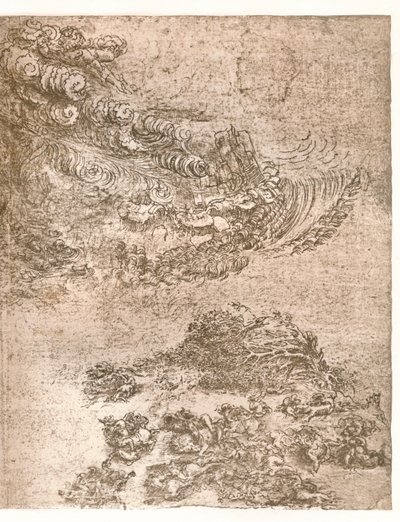 暴風雨の表現、c1472-c1519 1883。 作： Leonardo da Vinci