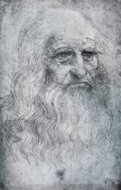 レオナルドダヴィンチの自画像、c1512-1515 1954 作： Leonardo da Vinci