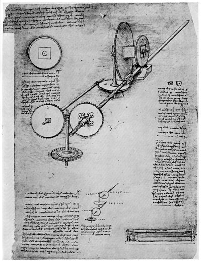 圧延機のスケッチ、c1500-1510 1954 作： Leonardo da Vinci