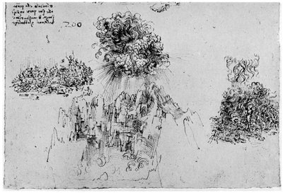 1954年後半または16世紀初頭の最後の審判のスケッチ 作： Leonardo da Vinci
