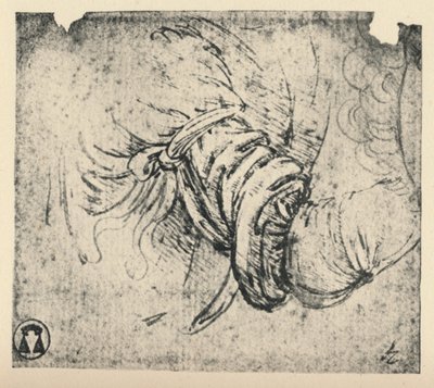 受胎告知のためのスリーブ研究、1470-1473 1945 作： Leonardo da Vinci