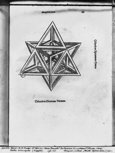 神聖な比率からの八角形の星 &39;ルカPacioli、1509年、ヴェネツィアを公開 作： Leonardo da Vinci