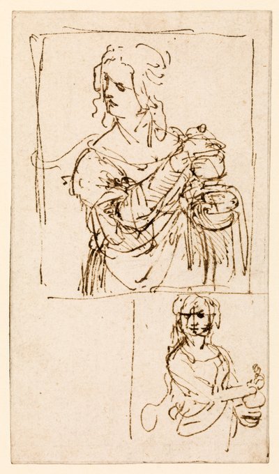 セントメアリーマグダレンの研究、1480年-1482年 作： Leonardo da Vinci