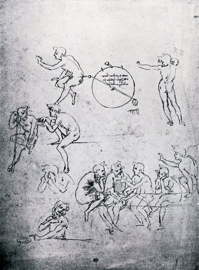 賢者の崇拝と最後の晩餐のための研究、15世紀1930年。 作： Leonardo da Vinci