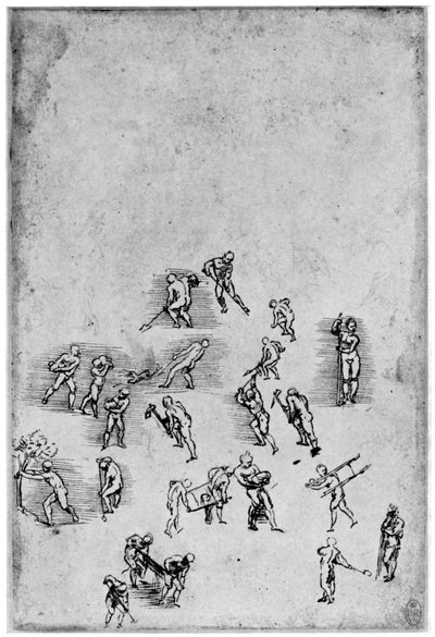 1954年の15世紀後半または16世紀初頭の運動学。 作： Leonardo da Vinci