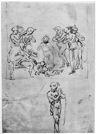 賢者の崇拝に関する研究、c1481 1954。 作： Leonardo da Vinci