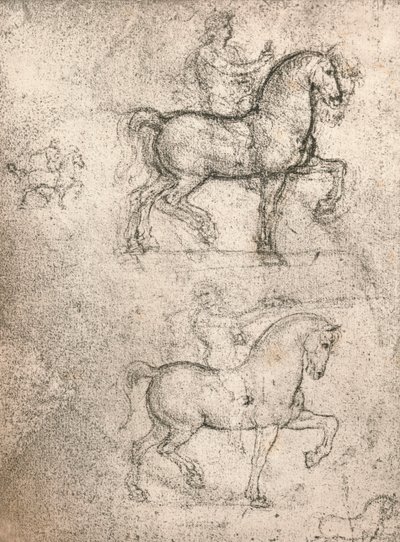 スフォルツァ記念碑の研究、c1482-c1499 1883 作： Leonardo da Vinci