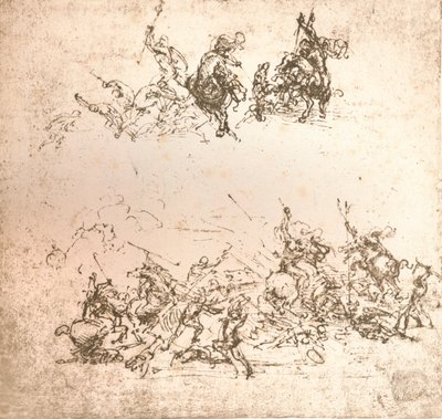 アンギアリの戦いの漫画の研究、c1472-c1505 1883 作： Leonardo da Vinci