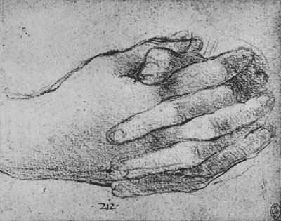 握り手の研究、c1480 1945 作： Leonardo da Vinci