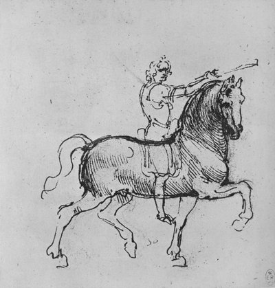 騎士の研究、c1480 1945 作： Leonardo da Vinci