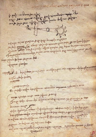 Tutkimus tekniikasta auringonpimennyksen tarkkailuun, Codex Trivulzianus 作： Leonardo da Vinci