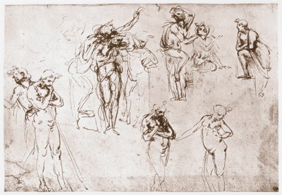王家の礼拝、c1481 作： Leonardo da Vinci