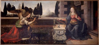 受胎告知-1472-1475 作： Leonardo da Vinci