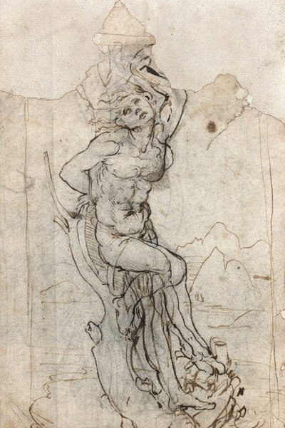 1482年から1485年にかけての聖セバスチャンの殉教。 作： Leonardo da Vinci
