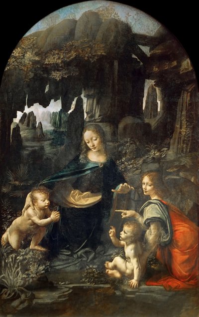 1492 年から 1508 年にかけての岩の聖母。 作： Leonardo da Vinci