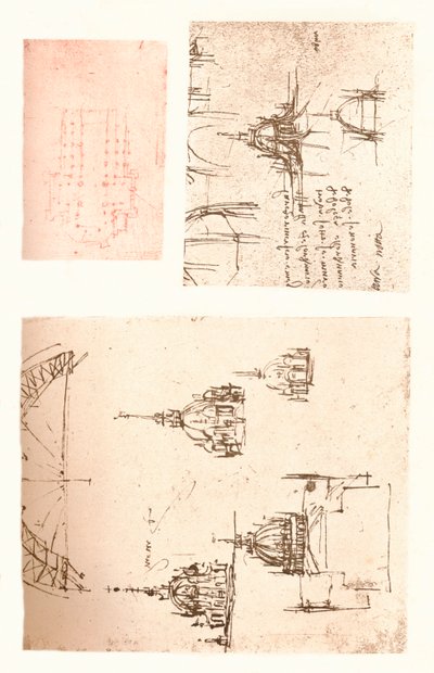 ミラノ大聖堂の3つの絵、c1472-c1519 1883 作： Leonardo da Vinci