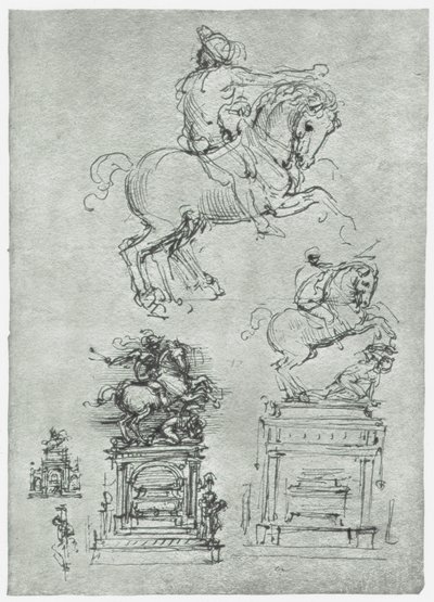 トリヴルツィオ記念碑、c1511 作： Leonardo da Vinci