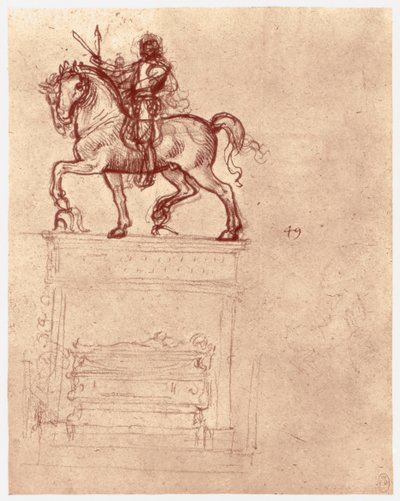 トリヴルツィオ記念碑、c1511 作： Leonardo da Vinci