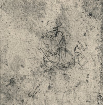会話の2人の人物、c1480 1945 作： Leonardo da Vinci