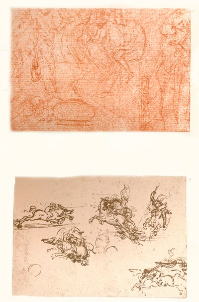 2つの図面、c1472-c1519 1883。 作： Leonardo da Vinci