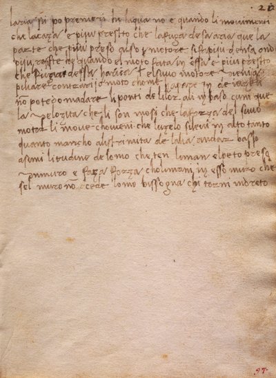 The Codex Trivulzianus からの無署名の抜粋 作： Leonardo da Vinci