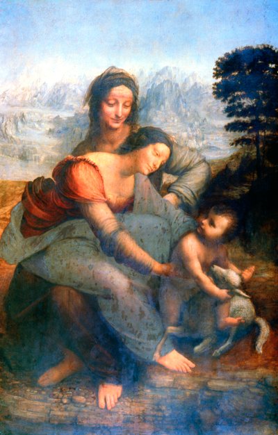 聖アンナの聖母子、1502-1516 作： Leonardo da Vinci