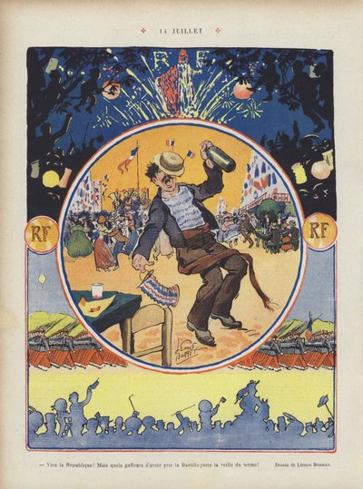 7月14日ル・リールのイラスト 作： Leonce Burret