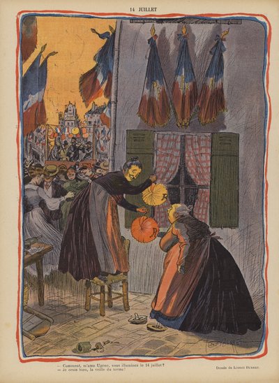 7月14日ル・リールのイラスト 作： Leonce Burret