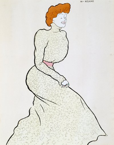 女優ガブリエル・レジャン（1856～1920年）、レオネット・カッピエーロ（1875～1942年）の絵 作： Leonetto Cappiello