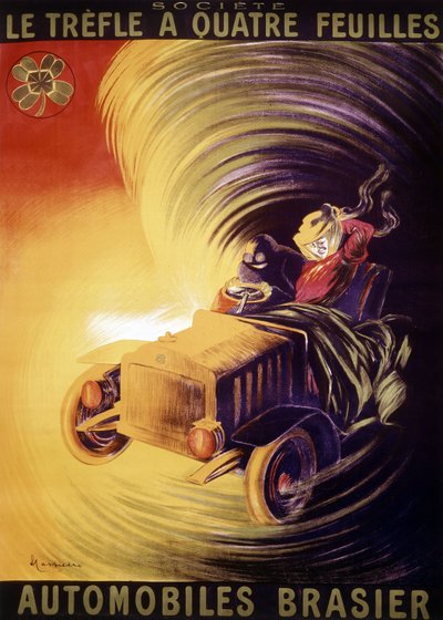 1900年頃のフランスでのLeonetto CappielloによるBrasier車の広告 作： Leonetto Cappiello