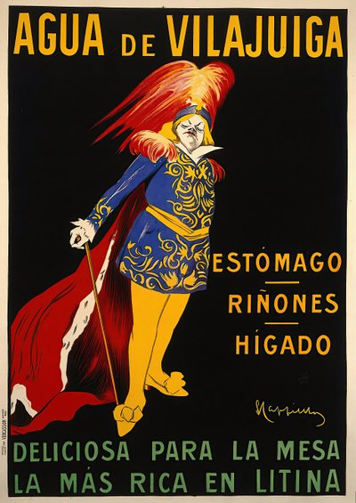 アグア・デ・ヴィラジュイガ、1912年頃。 作： Leonetto Cappiello