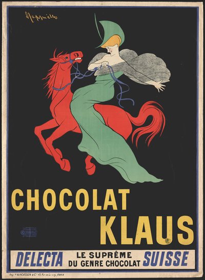 Chocolat Klaus , 1902. 作： Leonetto Cappiello