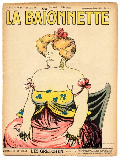 La Baionnette "の表紙、風刺的な色使い 作： Leonetto Cappiello