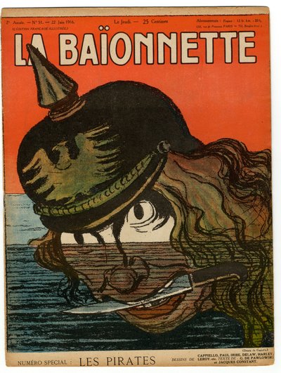La Baionnette "の表紙、風刺的な色使い 作： Leonetto Cappiello
