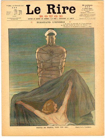 赤い笑い "の表紙、色で風刺する 作： Leonetto Cappiello