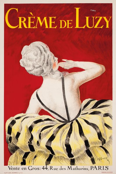 パリの化粧品会社ルジーの広告ポスター「クレームドゥルジー」、1919年 作： Leonetto Cappiello