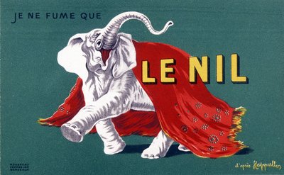 私はナイルしか吸わない。Leonetto Cappiello（1875-1942）によるタバコ広告ポスター "The Nile" sd. 20世紀 作： Leonetto Cappiello