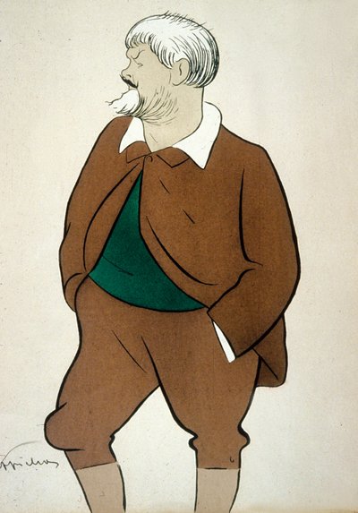 Jean Richepin (1849-1926) フランスの詩人 Drawing by Cappiello 作： Leonetto Cappiello