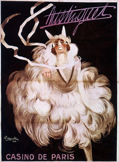 カジノ・ド・パリでの「Mistinguett（ミスティングレット）」、Leonetto Cappiello（1875-1942）のポスター 作： Leonetto Cappiello