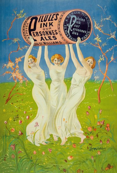 顔色の悪い人のためのピンクの薬、1910年。 作： Leonetto Cappiello