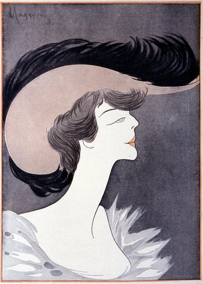 セオドア・ルーズベルトの娘、ロングワース夫人（アリス・ルーズベルト・ロングワース）（1884～1980年）の肖像。Leonetto Cappielloによる漫画。 作： Leonetto Cappiello