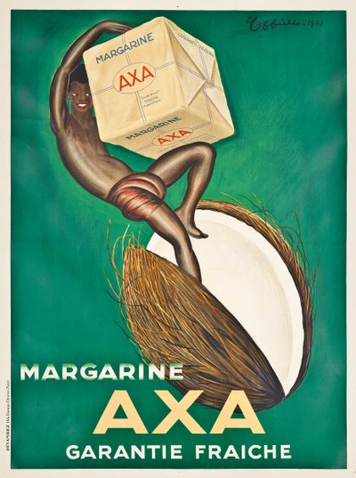 1931年のAxaマーガリンの広告ポスター 作： Leonetto Cappiello
