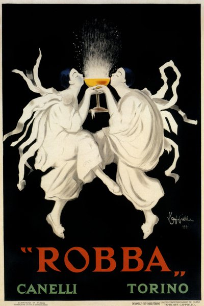 ポスター広告Spumante Robba Canelli、トリノ、イタリア、1921 作： Leonetto Cappiello