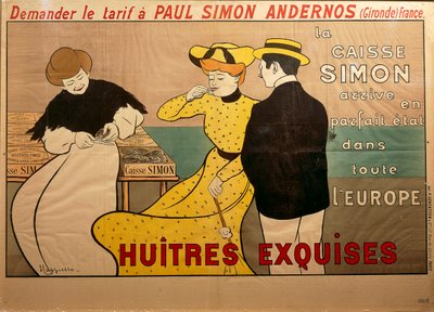 Leonetto Cappielloによる牡蠣販売の宣伝ポスター 作： Leonetto Cappiello