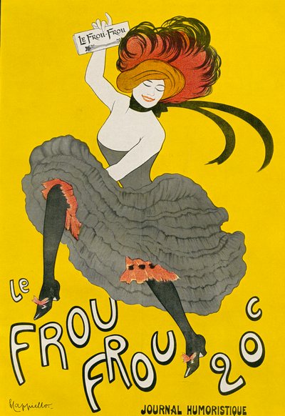 Leonetto Capielloによるユーモア新聞「Le Frou Frou」のポスター。1909年に出版されたEduard Fuchs著『Illustrierte Sittengeschichte vom Mittelalter bis zur Gegenwart』より。 作： Leonetto Cappiello