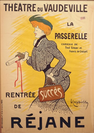 フランシス・ド・クロワセ（1877-1937）とフレッド・デ・グレサック（1879-1943）がレジャンと共にヴォードヴィル劇場で行った喜劇「ラ・パセレル」のポスター 作： Leonetto Cappiello